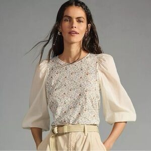 Women’s Nation Limited Floral Tie Back Top Size M Coquette Girl Cottagecore